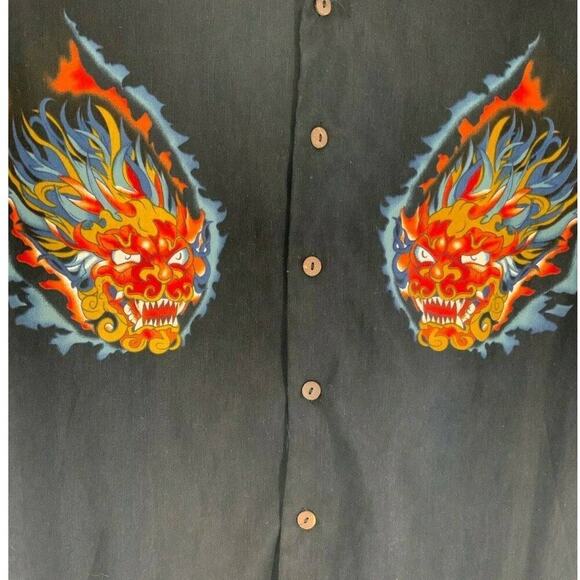 Check-In Shirt Mens Large Metallica Punk Rock Japanese Graphic Long Sleeve Top - Picture 7 of 11